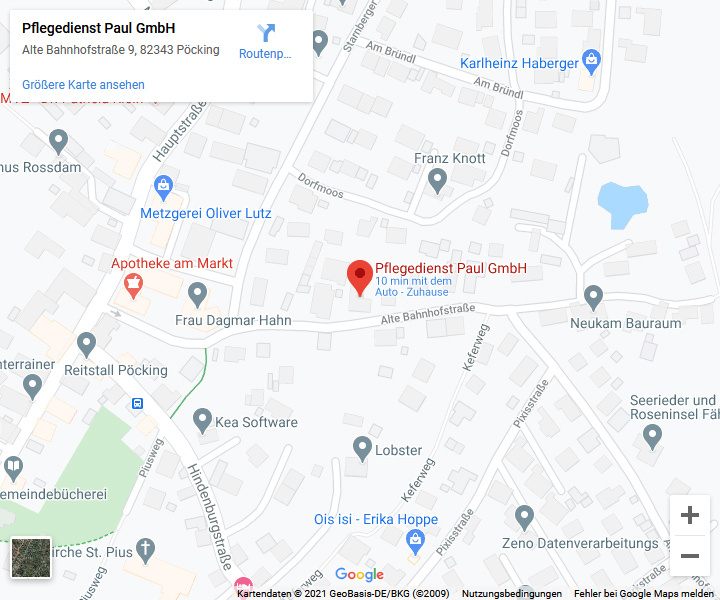 Google Map Pflegedienst Paul GmbH
